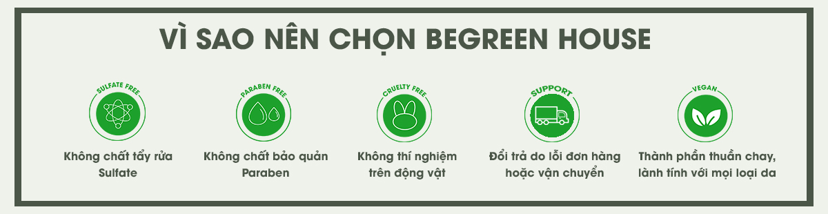 Sữa rửa mặt Begreen House Premium 100ml dưỡng ẩm, loại bỏ mụn đàu đen, làm sạch bã nhờn