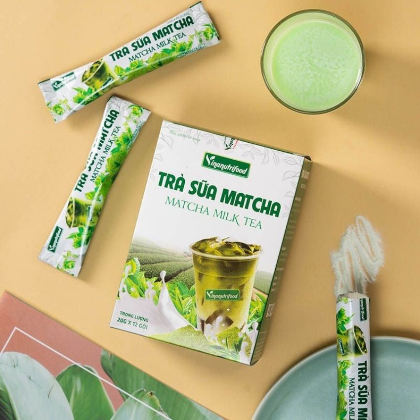 Trà Sữa Matcha Vinanutrifood YT17- Set Trà Sữa Matcha Gói Pha Sẵn Tiện Lợi Thơm Ngon Đậm Vị