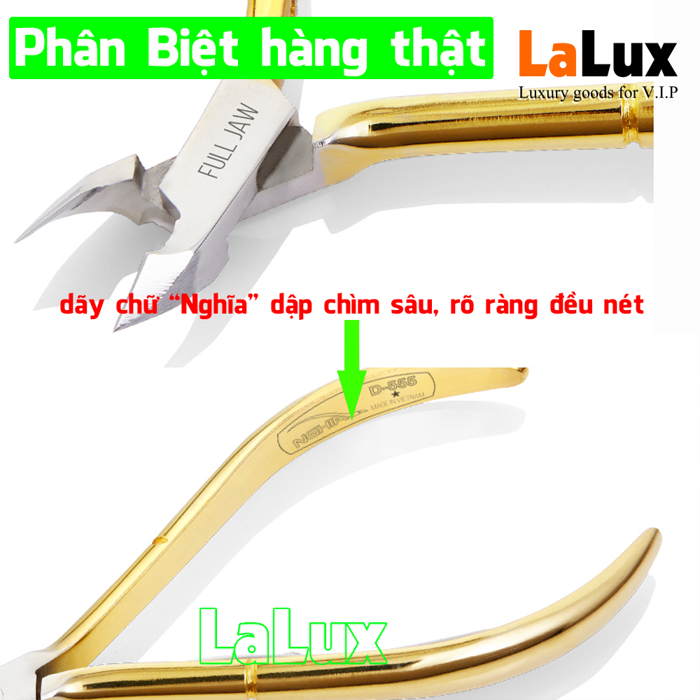 Bộ dụng cụ làm nail CHÍNH HIỆU Kềm Nghĩa MD32 4 món MẠ VÀNG: Kềm cắt da , kềm cắt móng, nhíp nhổ lông, dũa móng tay