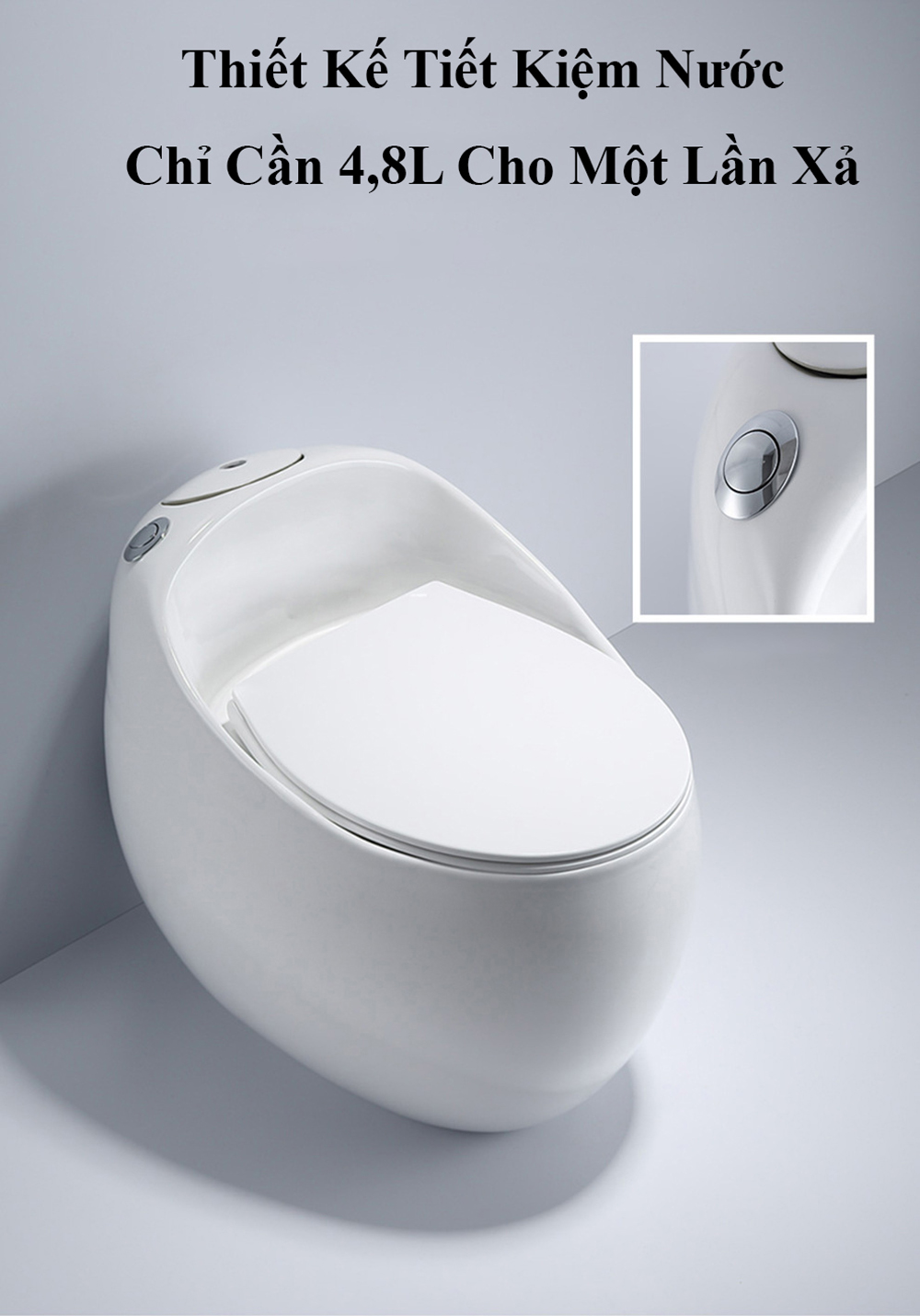 Bồn Cầu Trứng Schmidt, Bồn Cầu Một Khối Nhập Khẩu Cao Cấp, Thiết Kế Hiện Đại Sang Trọng Phù Hợp Với Mọi Kiểu Dáng Phòng Tắm-Hàng Chính Hãng, Bảo Hành 5 Năm