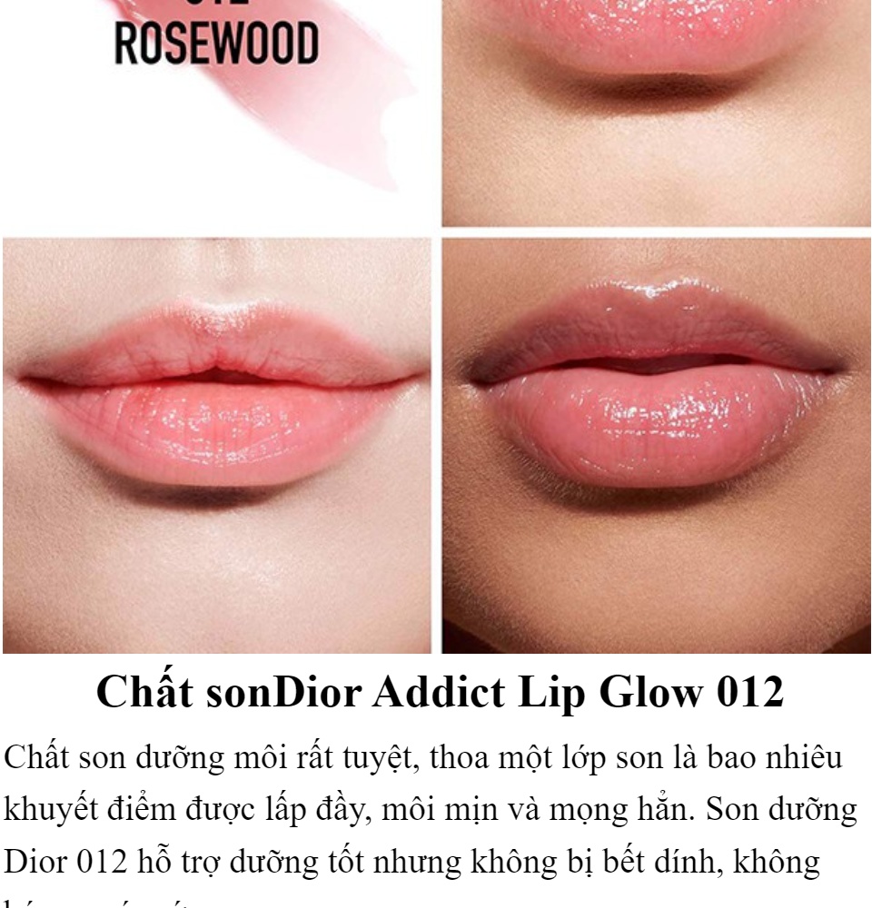 Son dưỡng DIOR OIL 012 Rosewood  Addict Lip Glow  Màu Hồng Nâu