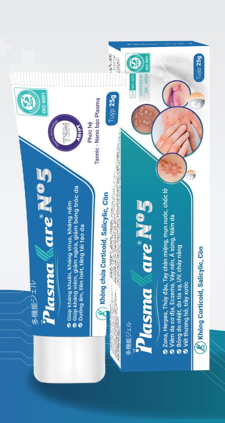 Gel bôi Nano Bạc PlasmaKare No5 kháng khuẩn, kháng nấm, virus...chống viêm, giảm ngứa, tái tạo da, chuyên sâu cho bệnh về da