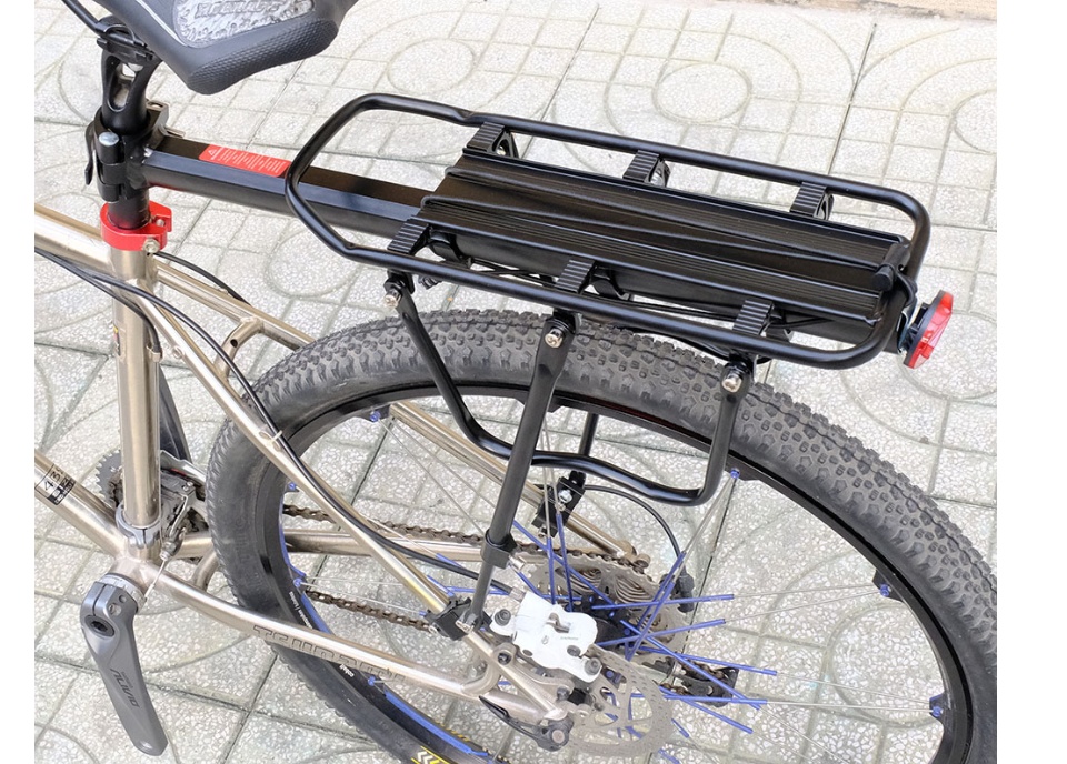 Baga gắn xe đạp gác baga xe đạp tải trọng 50kg - chất liệu nhôm