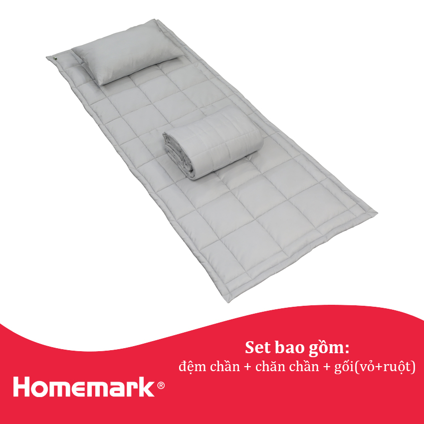 Đệm ngủ văn phòng 3 món, chiếu ngủ trưa văn phòng Hanvico by Homemark có thể gấp gọn và chống trơn trượt