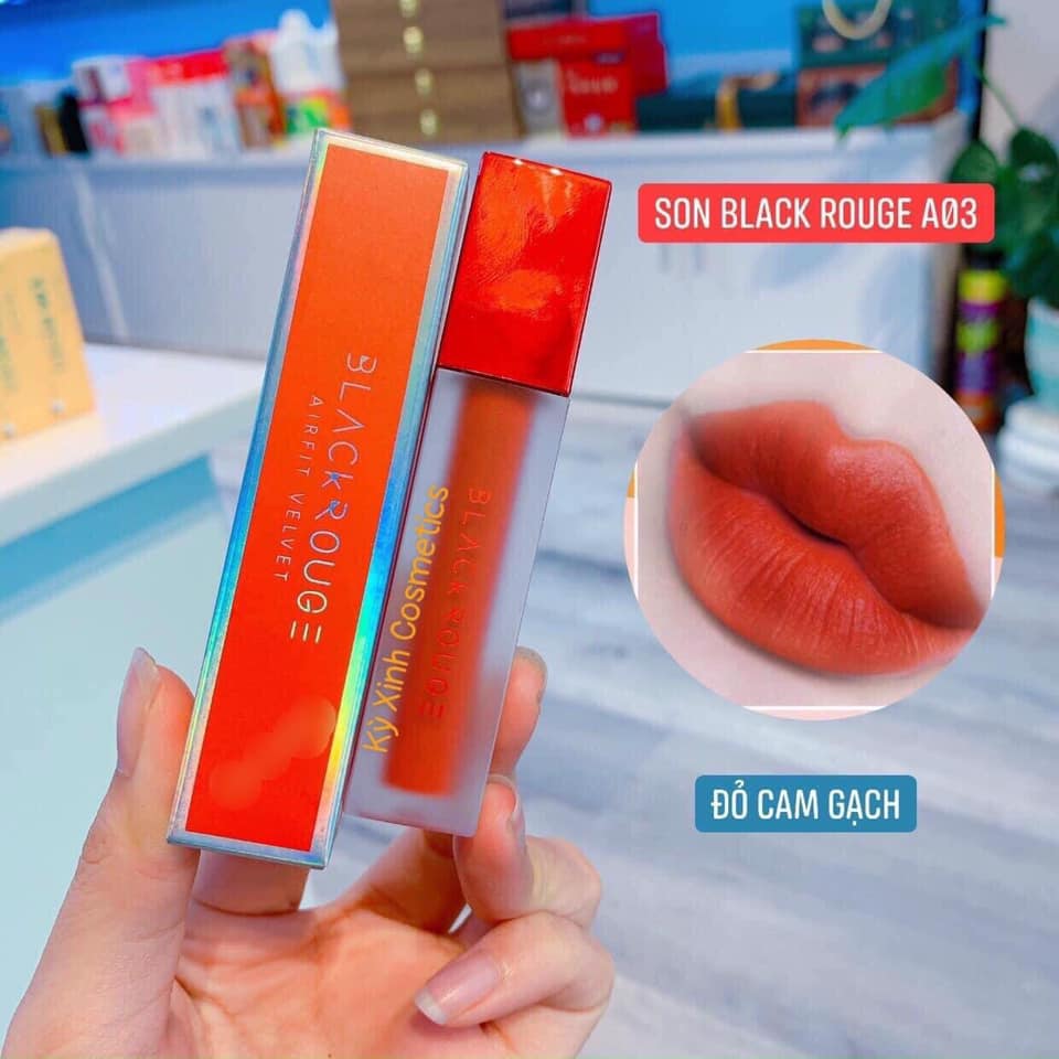 Son Kem Lì Black Rouge Air Fit Velvet Tint màu ❣️A06❣️ Đỏ đất pha cam siêu  xinh | Lazada.vn