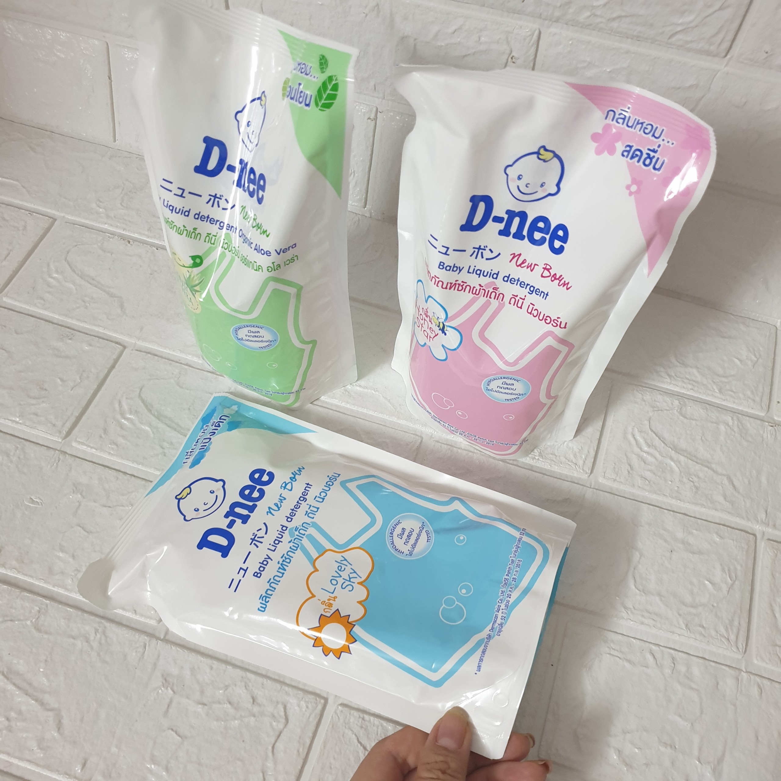 Nước giặt Dnee túi 600ml màu XANH LÁ [GÍA DÙNG THỬ ]  nước giặt nội địa thái lan