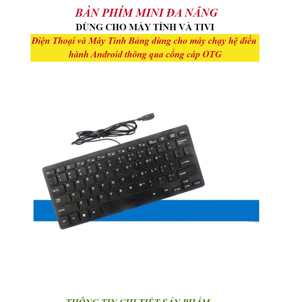 [HÀNG TỐT - GIẢM THÊM 8%] Bàn phím Laptop Mini có dây - Bàn Phím Keyboard mini