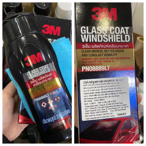 Chai chống bám nước trên kính xe 3M Glass coat windshield