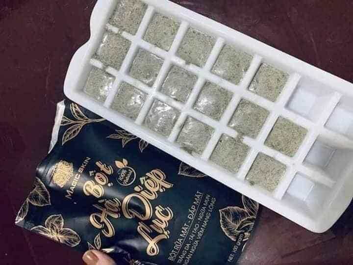 Bột Hà Diệp Lục Sạch Mụn Trắng Da