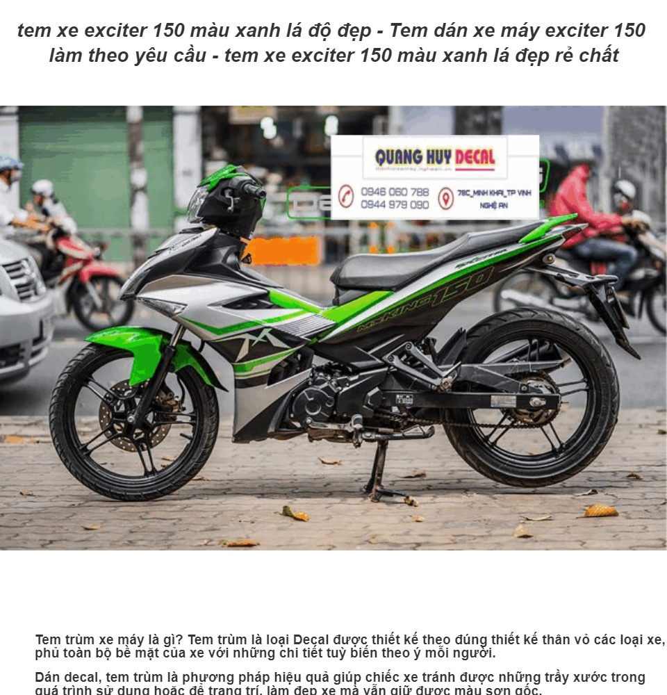 Xe máy Exciter 50cc xanh không cần bằng lái giá tốt nhất Việt NamKhuyễn  mãi nhiều phần quà