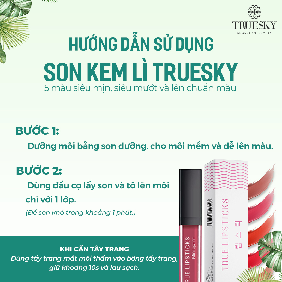Son kem lì chính hãng Truesky Liptint 4 màu 2.5ml