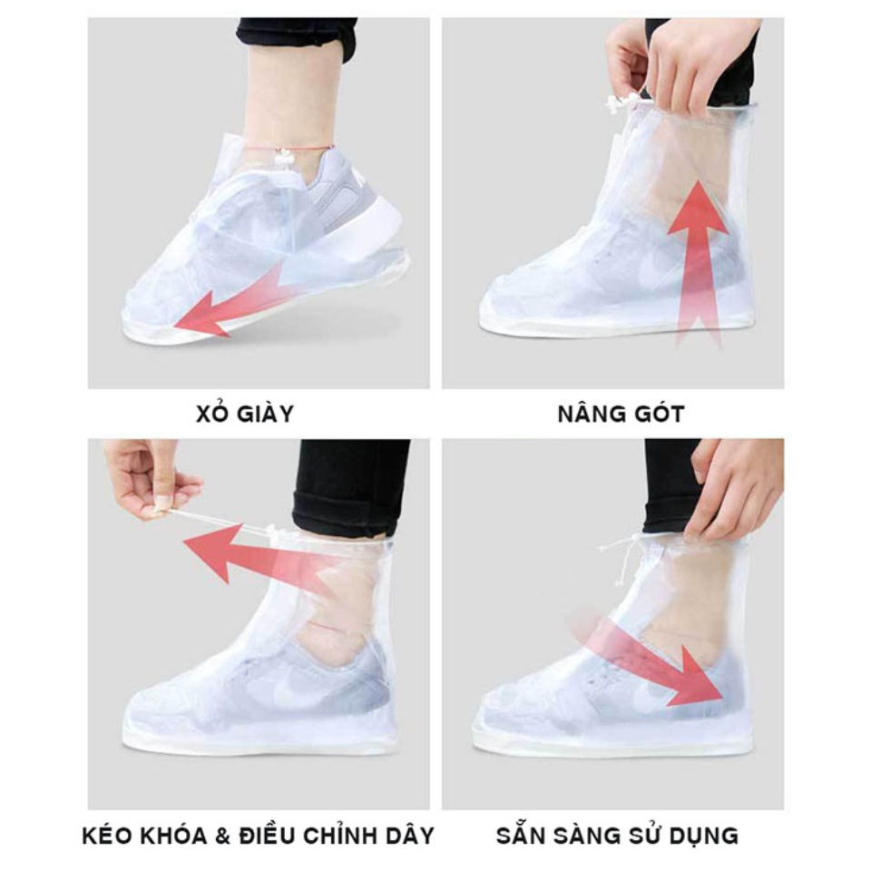 Giày đi mưa dáng bệt không ngấm nước thông minh chống trượt siêu bền 5