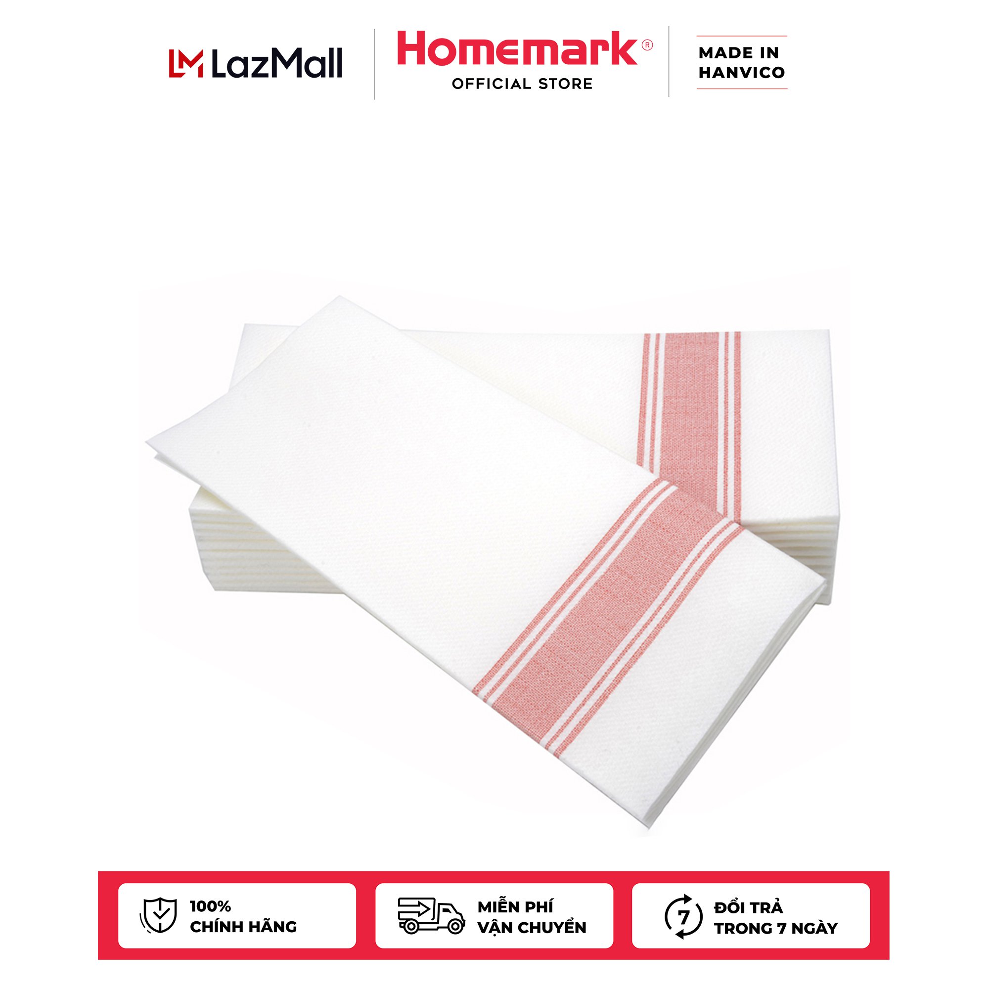 Khăn ăn nhà hàng, khách sạn HANVICO 100% cotton cao cấp chuẩn 5 sao