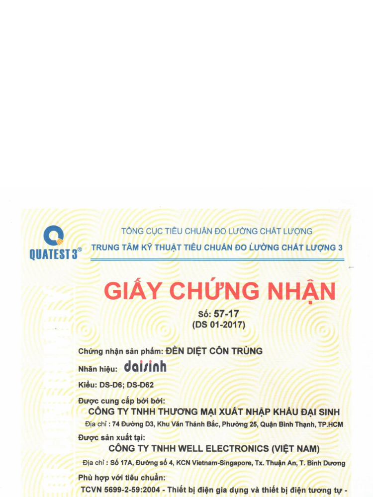[HCM]Đèn bắt muỗi Đại Sinh DS - D6 (Xanh)