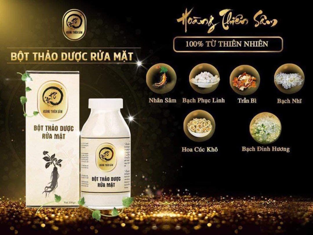Bột Thảo Dược Rửa Mặt Hoàng Thiên Sâm