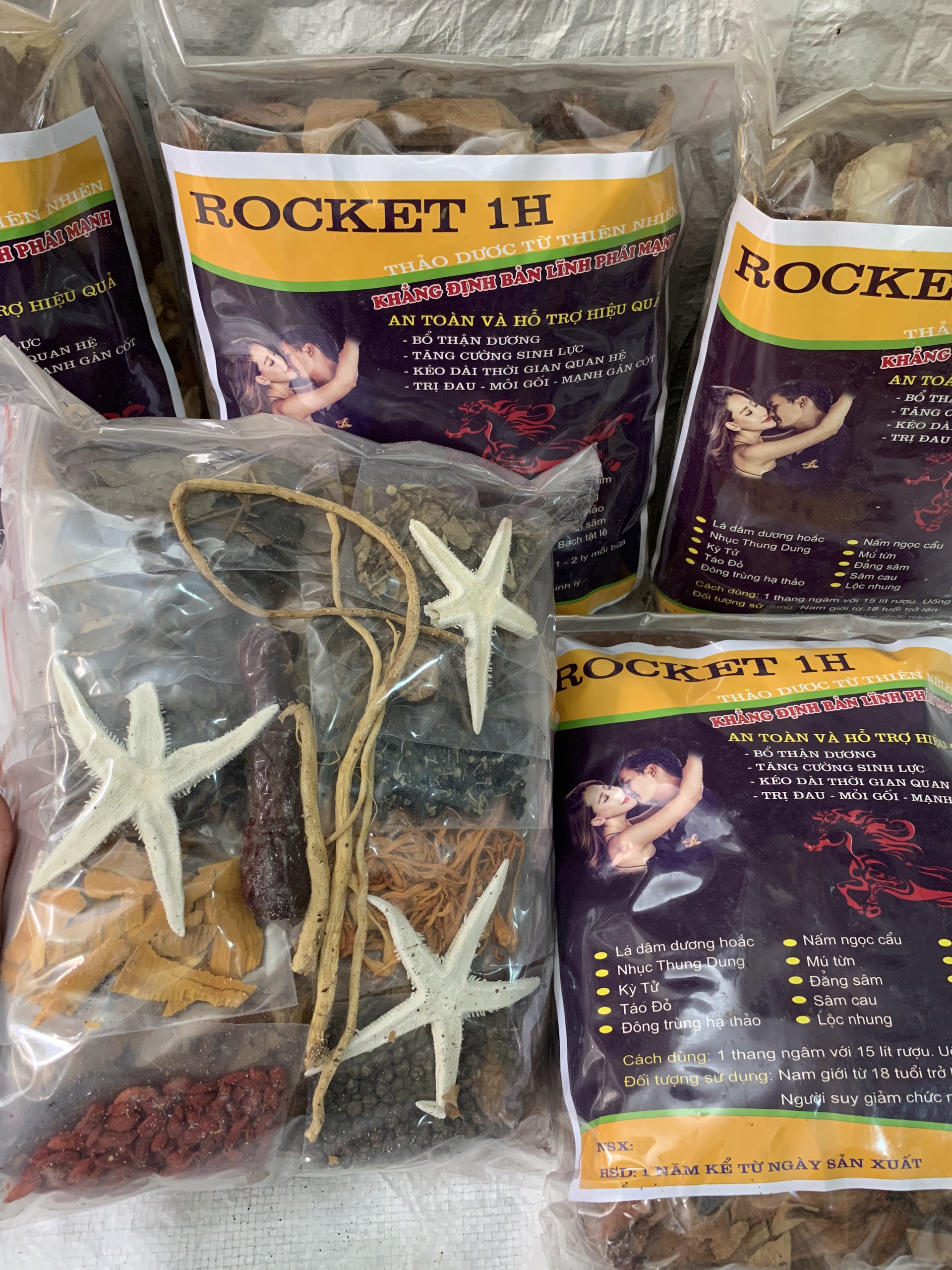 Rocket 1h, thang gồm 15 vị, một người khỏe 2 người vui, tăng cường chuyện chăn gối, tăng ham muốn