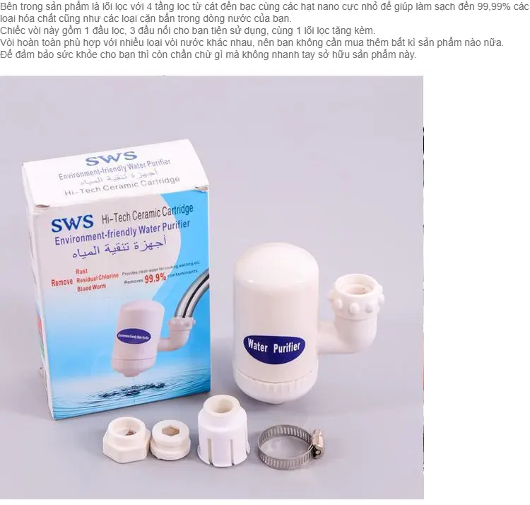 [HCM]Đầu lọc nước tại vòi Water Purifier