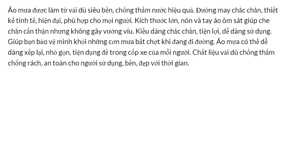 (Sale giá sốc) ÁO MƯA BÍT VẢI DÙ NGƯỜI LỚN 1M4