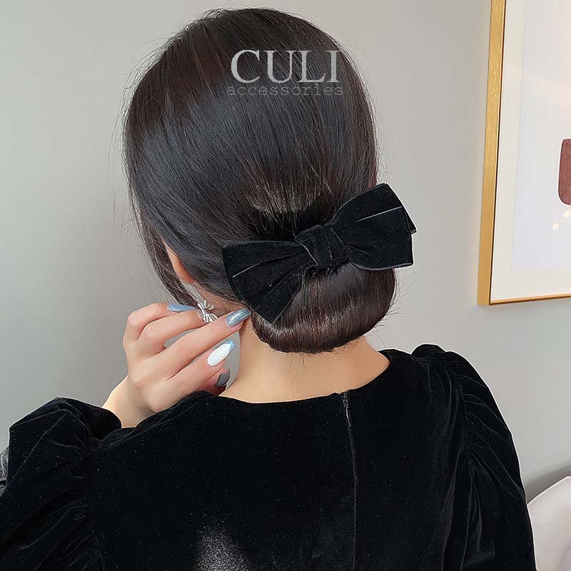 Kẹp búi tóc quấn tóc dẻo thông minh , dụng cụ kẹp búi tóc nơ xinh xắn phong cách Hàn Quốc