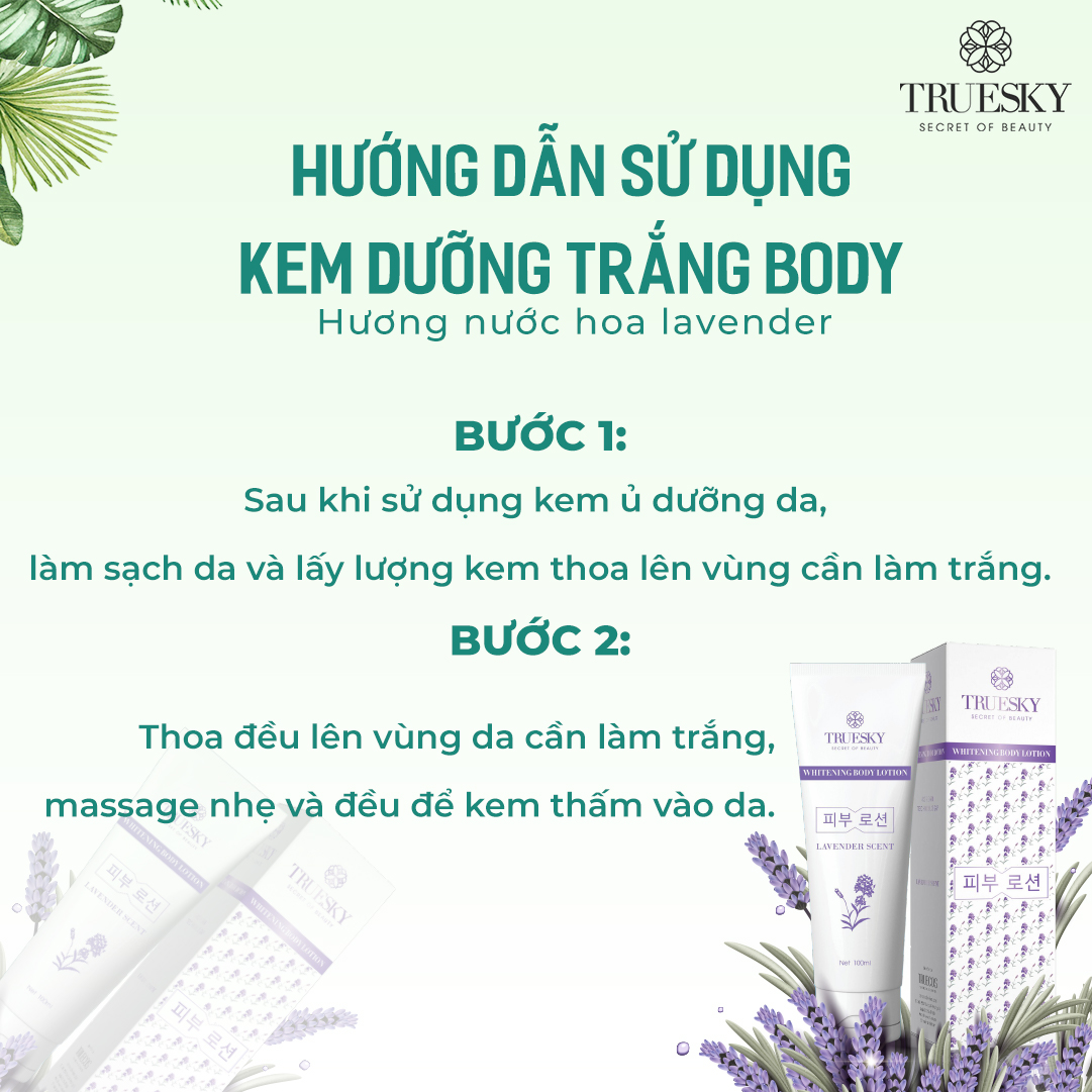 Kem dưỡng trắng da toàn thân Truesky 100ml
