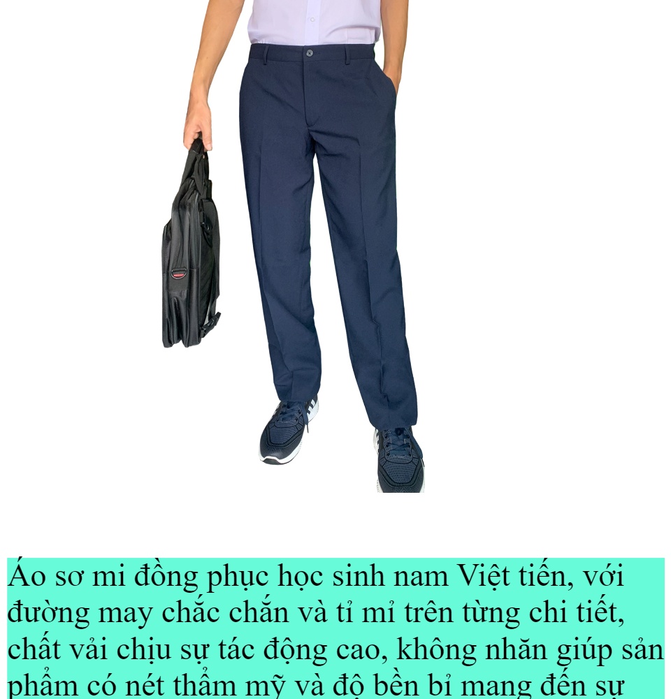Áo sơ mi học sinh nam cấp 2 - 3 Viettien