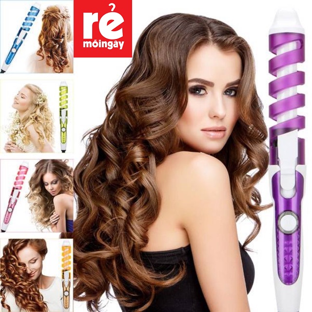 Máy làm tóc uốn tóc xoắn ốc tự động Nova máy nóng nhanh dễ dàng sử dụng khi đi tiệc - Dụng cụ tạo kiểu tóc chuyên nghiệp, Máy Uốn Tóc Xoắn Ốc NOVA NHC 8558