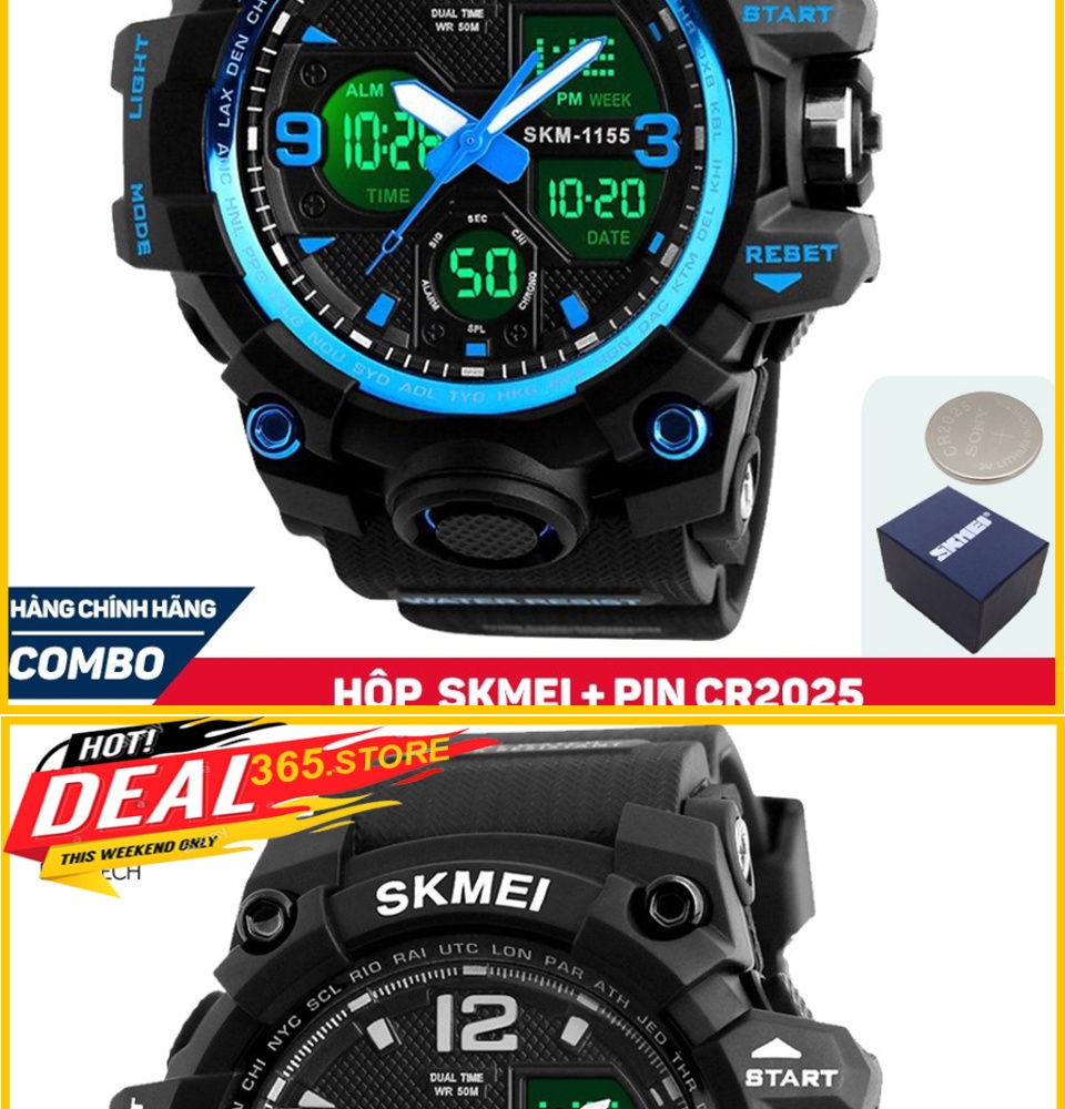 Đồng hồ nam Skmei 1155B điện tử thể thao đa chức năng siêu bền chống nước-365.store 4