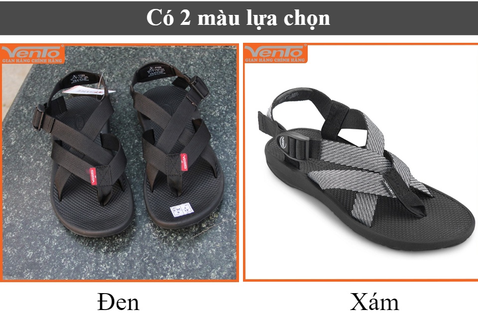 Giày sandal nam quai chéo Vento NV7189G Xám