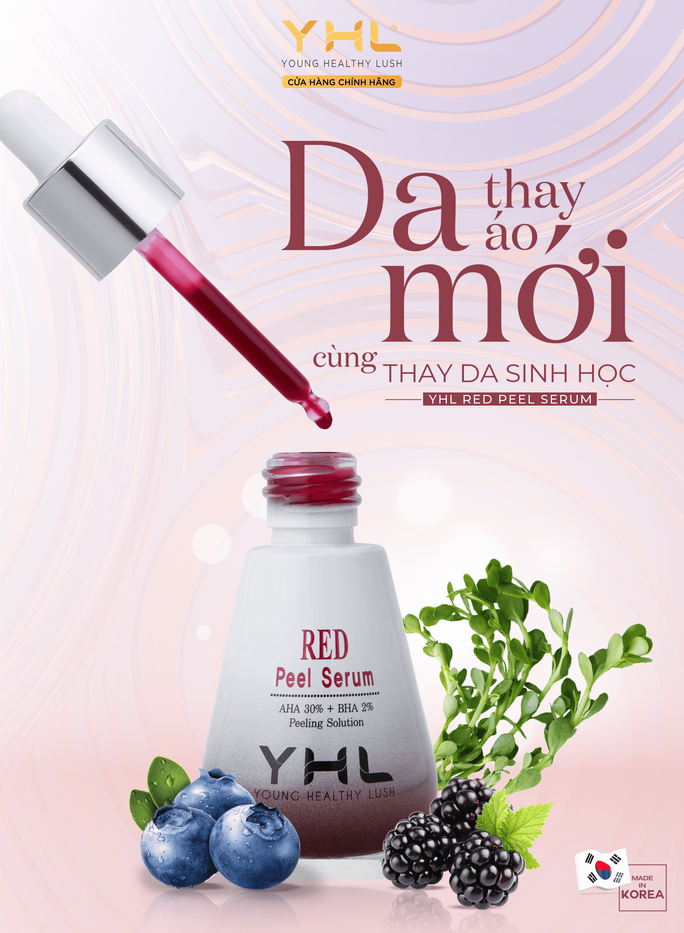 Tinh Chất Tái Tạo Phục Hồi Da YHL Red Peel Serum Giúp Da Mềm Mại 30ml Hàn Quốc