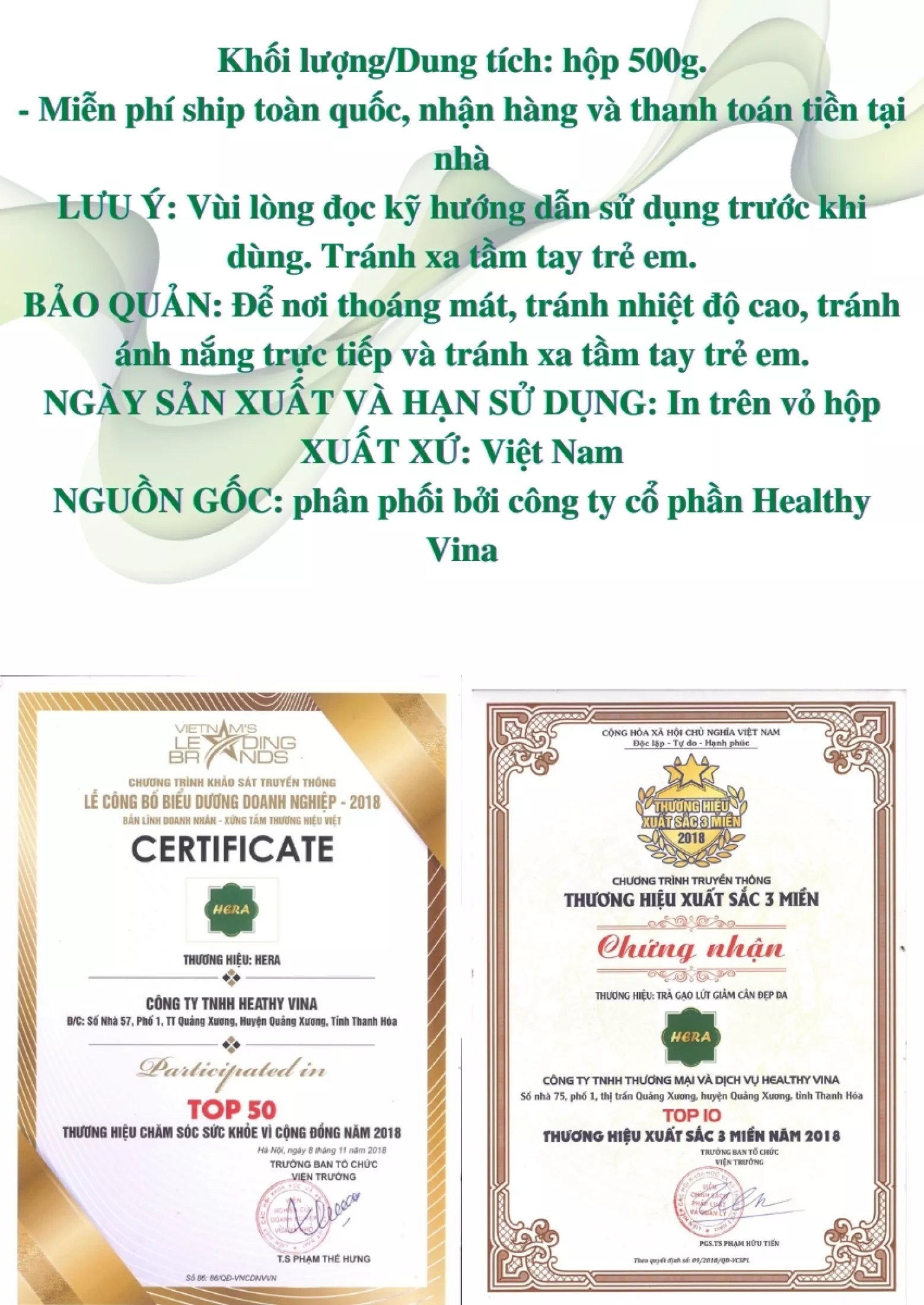 NGŨ CỐC DINH DƯỠNG TĂNG CÂN HERA - Sản Phẩm Cao Cấp Chính Hãng - Đã Được Kiểm Nghiệm và Công Bố - Thanh Hợp Store