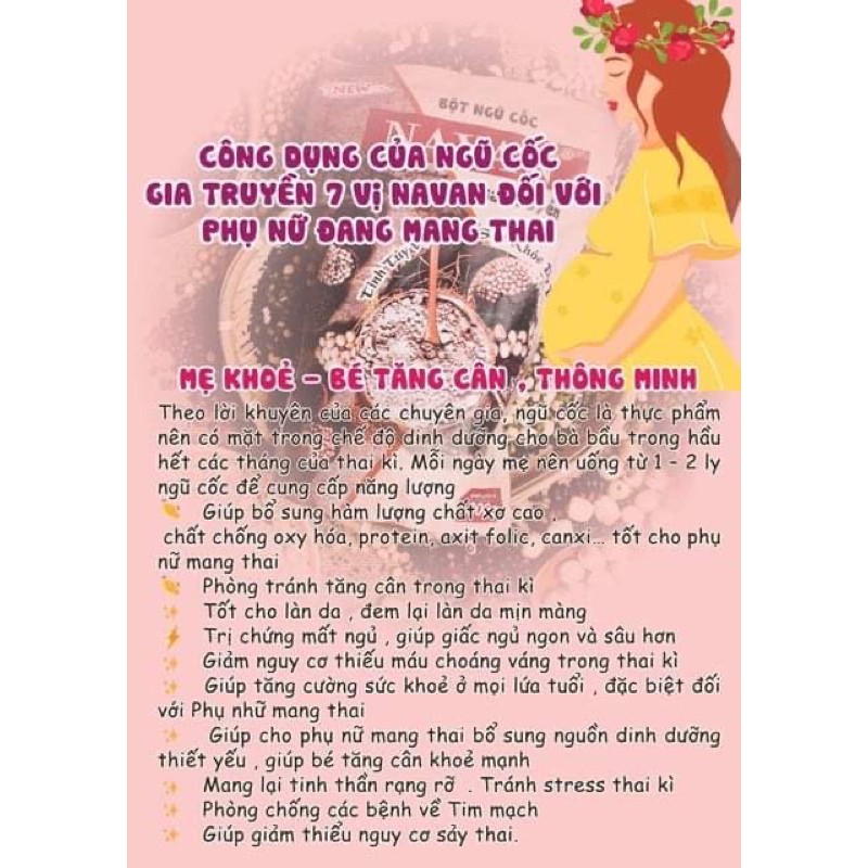 Ngũ Cốc Navan Tăng cân - Lợi Sữa ,Dinh Dưỡng Cho Người Mới Ôm Dây 800gr