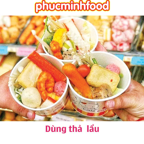 Viên Thả Lẩu Mix 3 màu Phumark gói 500gram 30 viên dùng để thả lẩu và chiên