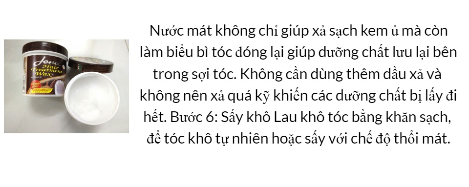 [HCM]Kem ủ tóc dầu dừa siêu mềm mượt JENA Thái Lan 500ml