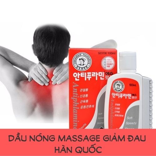 Dầu nóng xoa bóp hàn quốc chính hãng xoa bóp massage màu đỏ antiphlamine 100ml