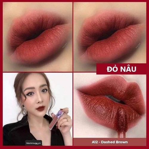 SON KEM  BLACK ROUGE A12  ĐỎ NÂU
