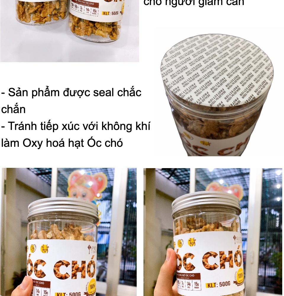Hạt Óc Chó Tách Vỏ - Túi zip 500gr - ?Quả Óc Chó Úc Chandler 100% Nhập khẩu từ ?Úc - Đồ ăn vặt mẹ bầu dành cho giảm cân - Cực kì tốt cho tim mạch - Andys Gourmet - Đồ ăn vặt
