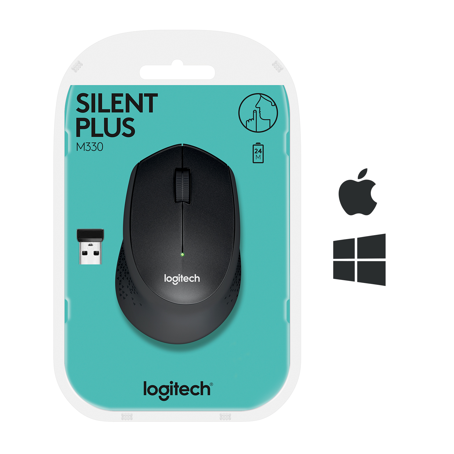 Chuột Không Dây Logitech M330 Silent Plus - Logitech M330 Silent Plus Wireless Mouse BẢO HÀNH 12 THÁNG
