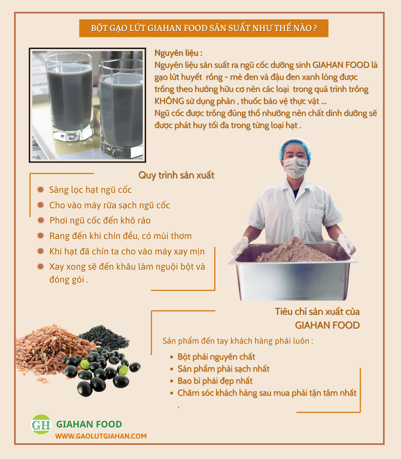 Bột Ngũ Cốc Dưỡng Sinh GiahanFood , Bột ngũ cốc giúp cân bằng đường huyết và bổ sung đạm thực vật , bột ngũ cốc thuần chay , bột ngũ cốc nảy mầm nguyên cám , Bột ngũ cốc giàu chất xơ, đạm thực vật , thuần chay