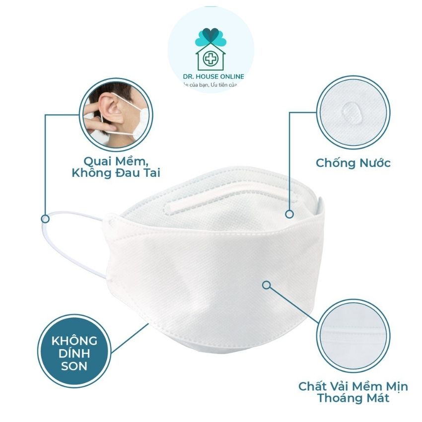 GIÁ SỈ KHẨU TRANG 4D KF94 CÔNG NGHỆ HÀN QUỐC – SET 10 CÁI KHẨU TRANG Y TẾ 4 LỚP KHÁNG KHUẨN KF94 - GIÁ SỈ RẺ HCM – DR. House Online KT123