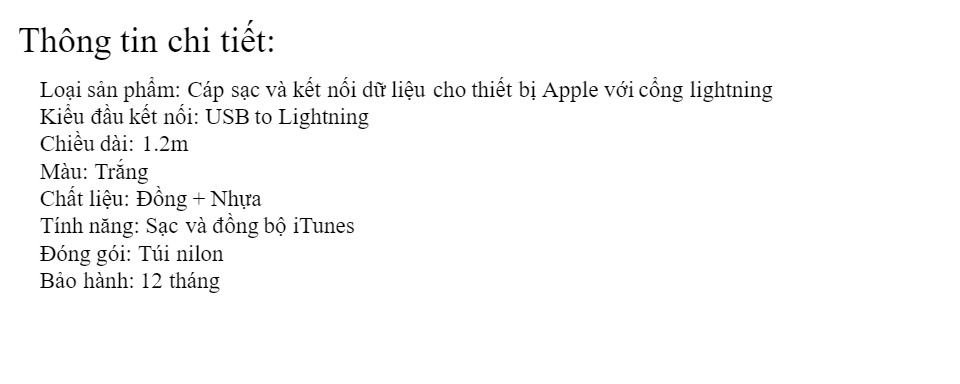[HCM]Cáp Sạc iPhone iPad Lightning Cable Foxconn