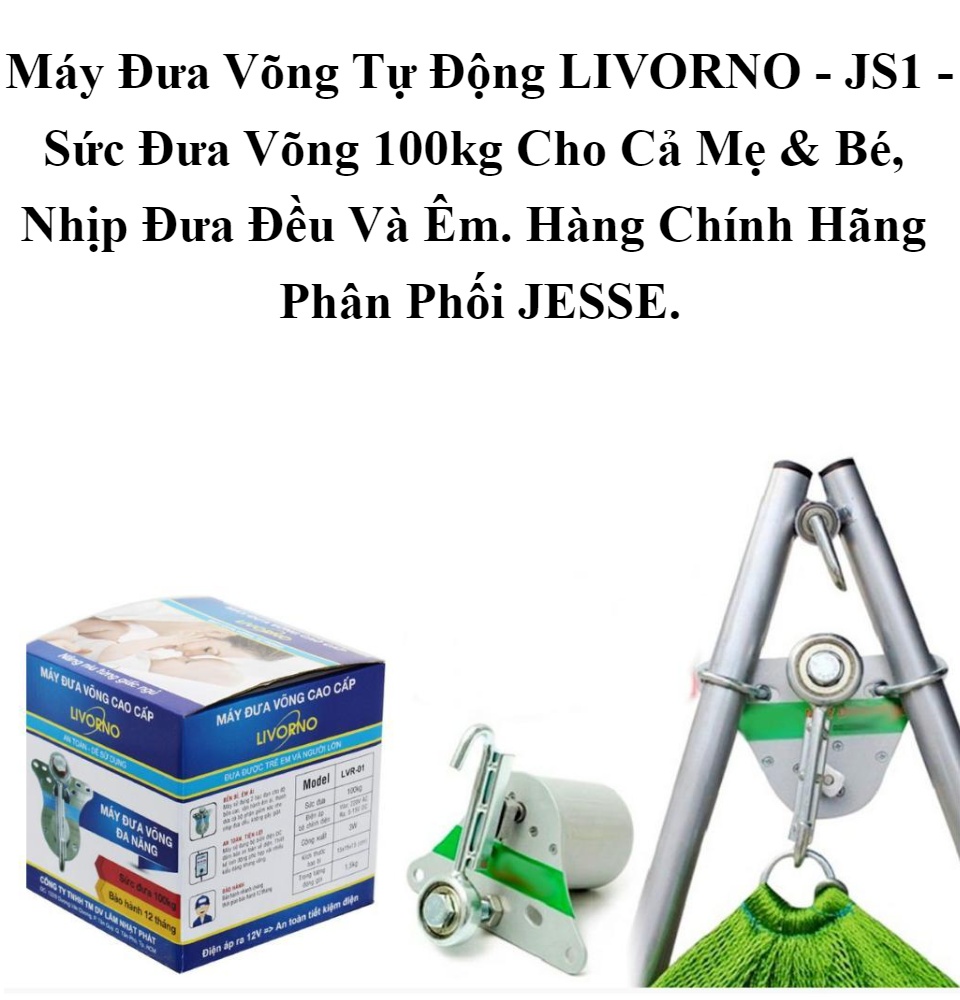 Máy đưa võng trẻ em tự động cao cấp Livorno LVR-01 - CẢ BỘ - Sản phẩm dành cho khách LẦN ĐẦU mua sử dụng cho bé