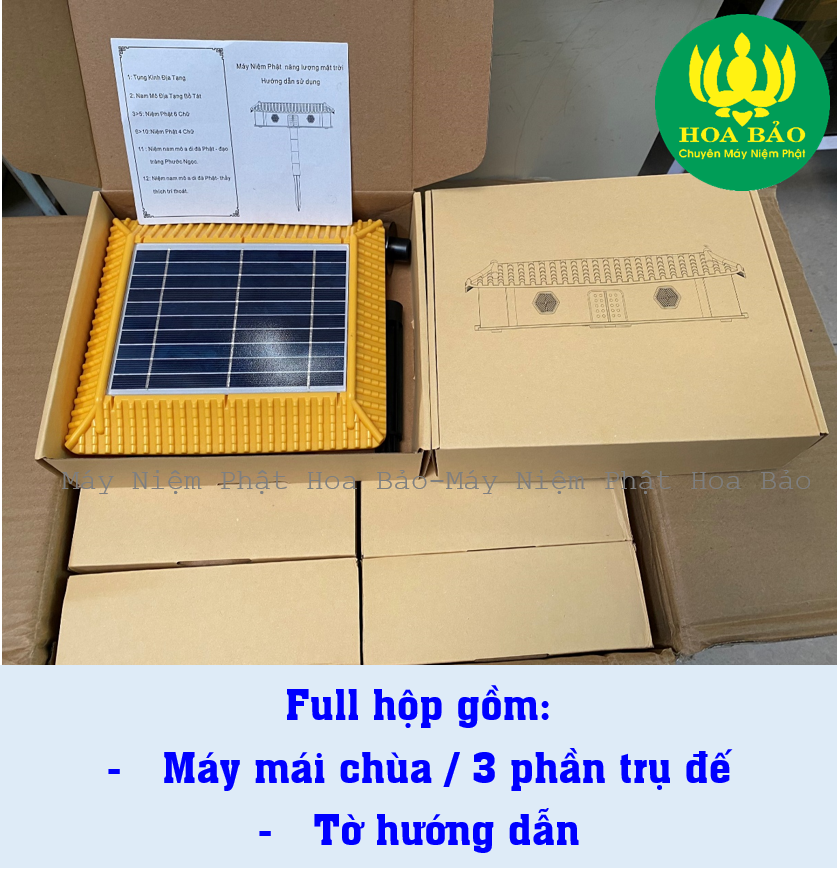 🙏 Đài Niệm Phật Năng Lượng Mặt Trời Mái Chùa Cao Cấp