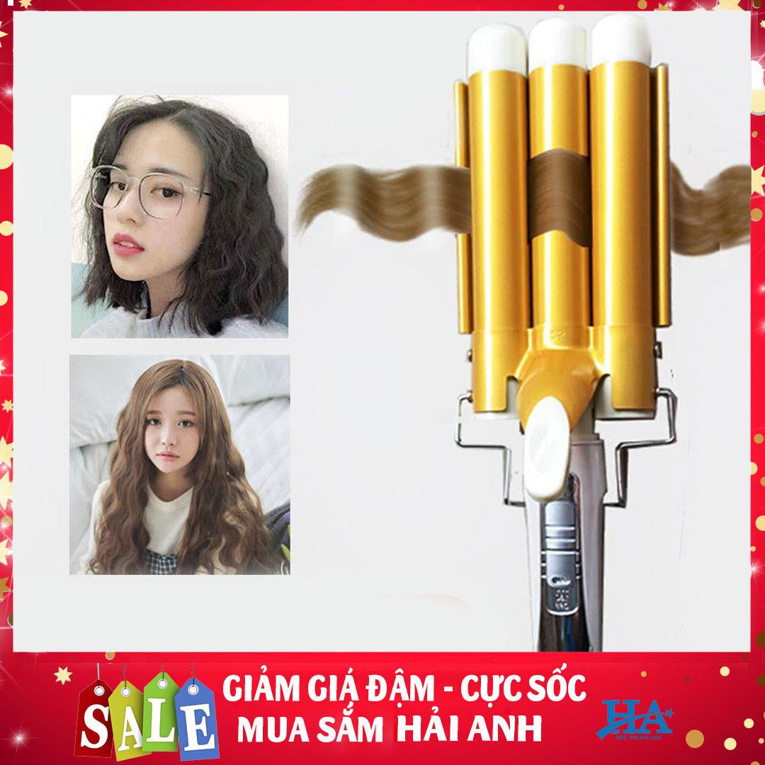 Máy ép tóc, MÁY BẤM TÓC GỢN SÓNG , máy làm xoăn sóng Máy uốn tóc 3 trục ,máy tạo kiểu uốn xoăn sóng nước, máy tạo kiểu uốn xoăn sóng nước,máy làm xoăn sóng 3 TRỤC phong cách hàn quốc