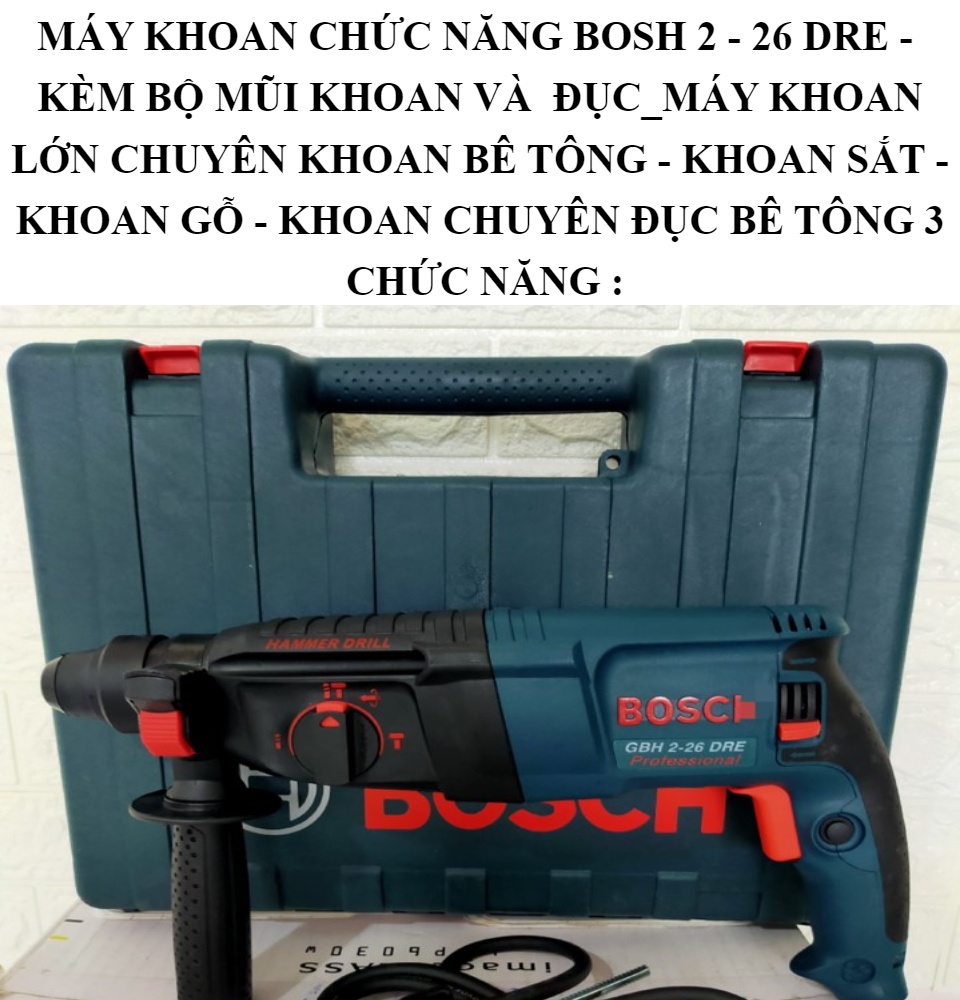 MÁY KHOAN ĐỤC BÊ TÔNG BA CHẾ ĐỘ CÔNG SUẤT 800W