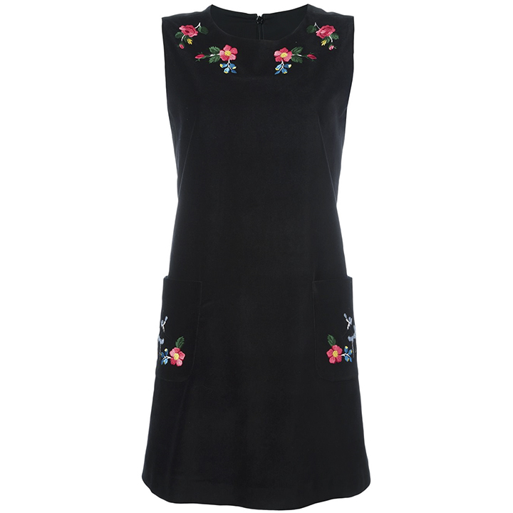 Đầm suông thêu hoa