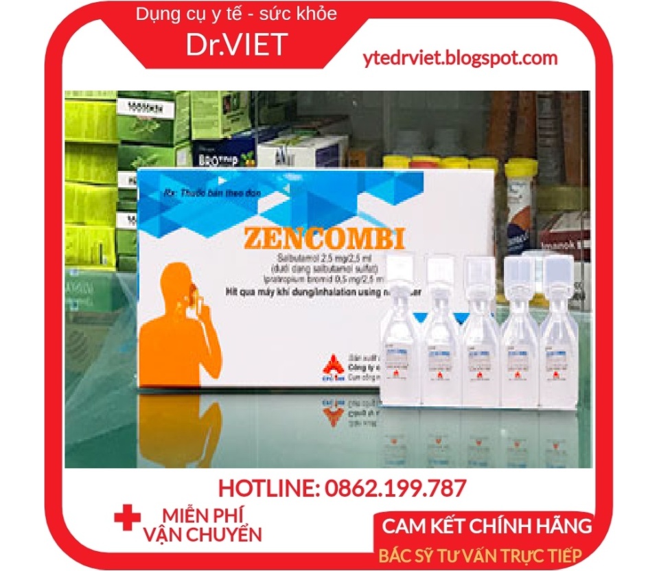 Dung dịch dùng cho máy xông khí dung Zencombi- Trẻ em, người lớn bệnh tắc nghẽn đường thở, hen phế quản, hen suyễn 48 Dung dịch dùng cho máy xông khí dung Zencombi- Trẻ em, người lớn bệnh tắc nghẽn đường thở, hen phế quản, hen suyễn