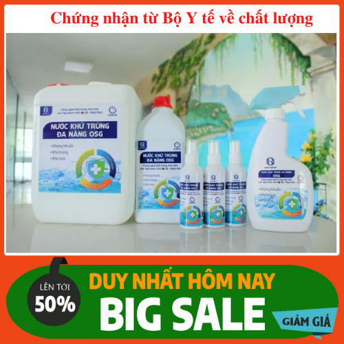Nước khử trùng diệt khuẩn đa năng OSG (Chai xịt 100ML) được sản xuất theo công nghệ tiên tiến từ Nhật Bản hiệu quả vượt trội khử trùng mạnh mẽ, hoàn toàn từ tự nhiên, an toàn với cơ thể, không gây kích ứng