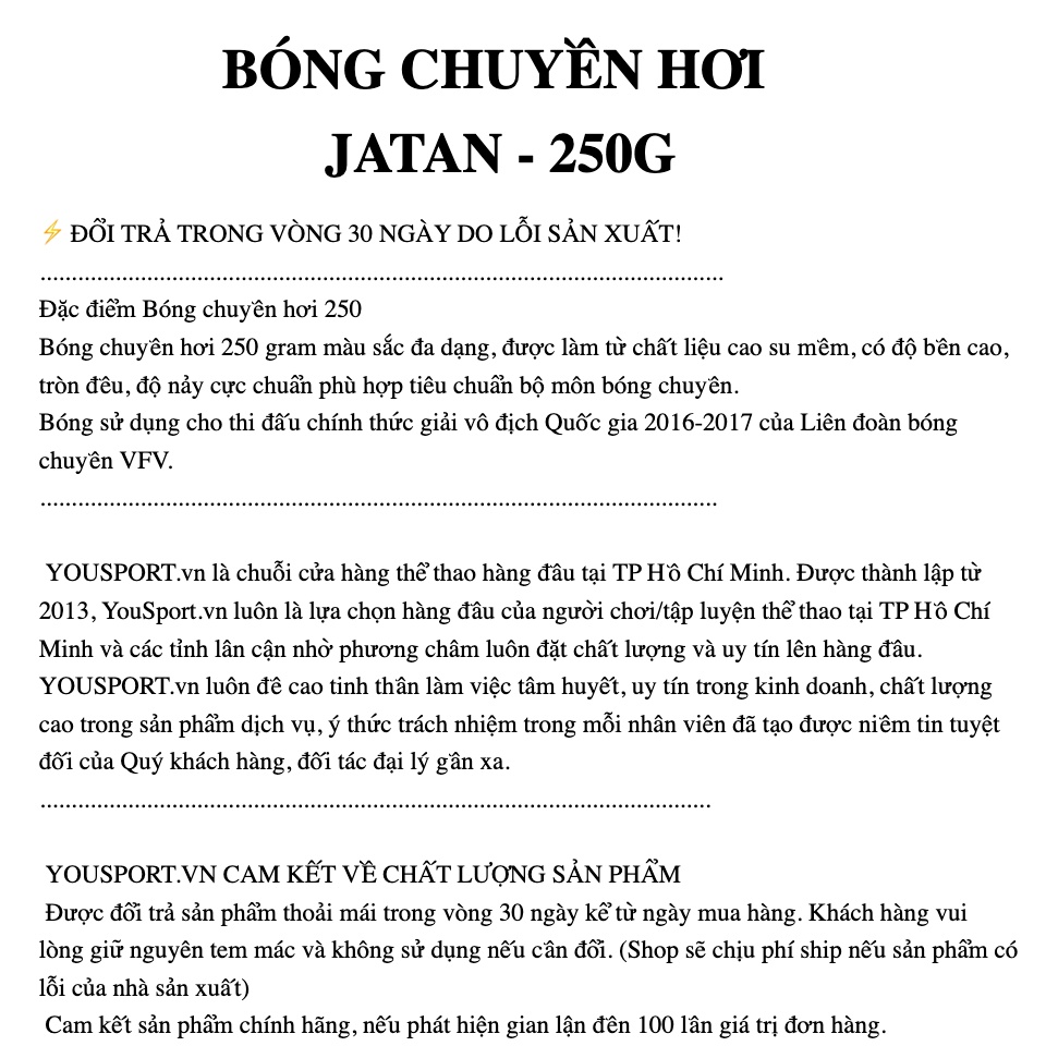 Quả Bóng Chuyền Hơi JATAN
