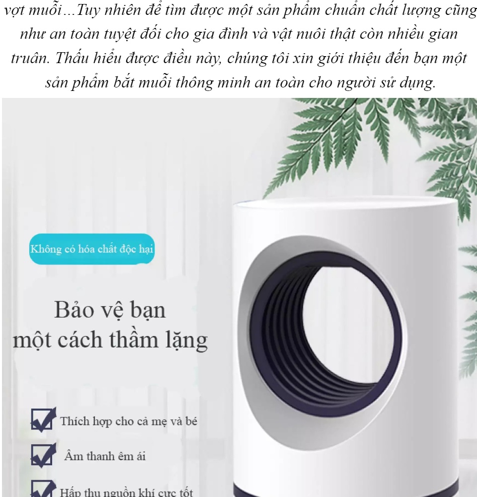 Đèn Bắt Muỗi Và Côn Trùng Thông Minh. Hiệu Quả Bắt Sạch Muỗi Trong Phòng Chỉ Sau 1 Đêm- Sản Phẩm Đã Được Kiểm Chứng - An Toàn Tuyêt Đối Cho Phòng Ngủ Của Bạn - Bảo Hành Toàn Quốc 1 Đổi 1 Mega Big 5.0