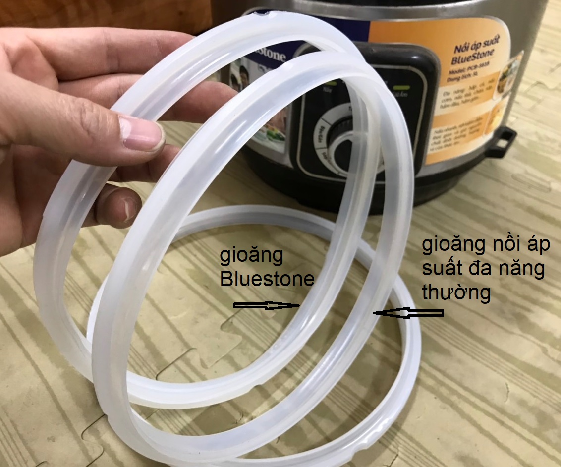 Bộ vung nhôm có Gioăng nồi áp suất đa năng Bluestone 24cm và 22cm